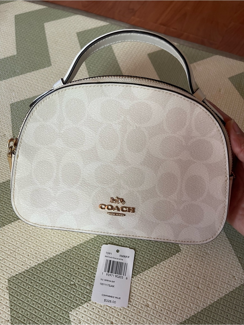 Coach Serena Signature Dome Mini Satchel with Gold Hardware